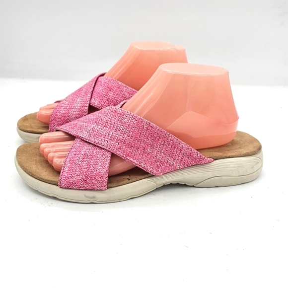 Easy Spirit Taite2 Slide Sandals | Size 10W | Pink Comfort Slip-On - Picture 1 of 8